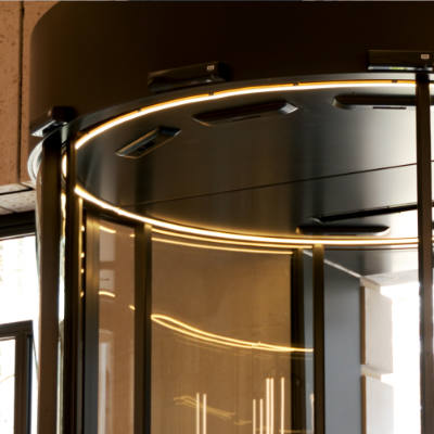 Circular Sliding Doors at the Old Bailey, London by OpenEntrances